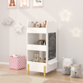 thumbnail image 1 of Jopath Kid Bookcase,3 Tier Wooden Bookshelf with Chalkboard Side for Playroom,Bedroom,White, 1 of 5