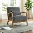 thumbnail image 1 of Jopath Mid-Century Accent Chair,Modern Corduroy Fabric Arm Chair with Wood Frame and Pillow,Upholstered Armchair,Reading Chair,Lounge Chair for Living Room,Bedroom,Gray, 1 of 8