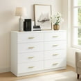 thumbnail image 1 of Jopath Modern 8-Drawer Dresser for Bedroom,Wood Wide Chest of Drawers Storage Organizer for Living Room,Hallway,White02, 1 of 8
