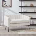thumbnail image 1 of Jopath Modern Glam Chenille Loveseat Sofa, White, for Living Rooms, 1 of 8