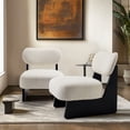thumbnail image 1 of Jopath Modern Upholstered Accent Chair Set of 2,Comfortable Boucle Fabric Lounge Chair with Black Legs for Living Room,Bedroom,Beige, 1 of 8