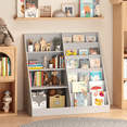 thumbnail image 1 of Jopath Multifunctional Kids Bookshelf Toy Storage Organizer,4 Tier Wooden Book Shelf with Display Stand for Playroom,Living Room,Gray02, 1 of 7