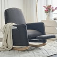 thumbnail image 1 of Jopath Nursery Rocking Chair,Cotton Linen Upholstered Rocking Chair with Adjustable Footrest,Glider Rocker Chair with High Backrest for Living Room,Bedroom,Dark Gray, 1 of 8