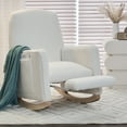 thumbnail image 1 of Jopath Nursery Rocking Chair,Teddy Fabric Upholstered Rocking Chair with Adjustable Footrest,Glider Rocker Chair with High Backrest for Living Room,Bedroom,Ivory, 1 of 9