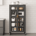 thumbnail image 1 of Jopath Open-Door Kitchen Pantry Storage Cabinet,Multilevel Pantry Storage Cabinet Side Cabinets for Kitchen,Living Room,Grey, 1 of 8