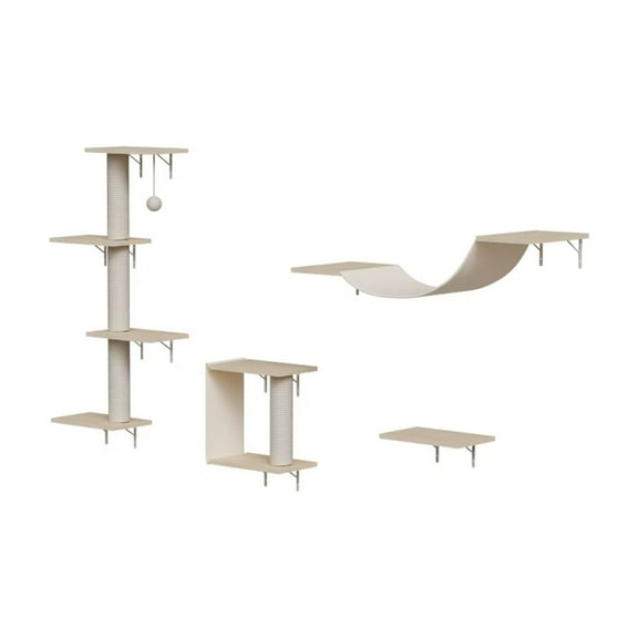 Jopath Wall Mounted Cat Furniture,Cat Trees Cat Wall Shelves And Perches, Floating Cat Shelves For Wall Set Of 4 Pet Supplies, Trees & Condos Modern Wall
