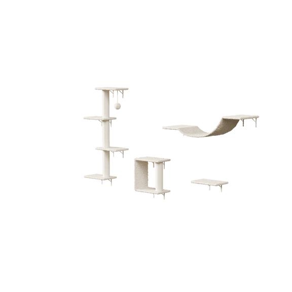 Jopath Wall Mounted Cat Furniture,Cat Trees Cat Wall Shelves And Perches, Floating Cat Shelves For Wall Set Of 4 Pet Supplies, Trees & Condos Modern Wall