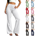 thumbnail image 1 of Jopfuhed Women's High Waisted Flare Leg Pants Drawstring Stretchy Butt Lifting Sweatpants Solid Color Lounge Workout Yoga Pants,Sizes S-2XL, 1 of 8