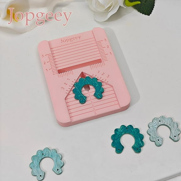 Jopgeey Polymer Clay Earring Hole Drill Guide Tool, 3D Print Polymer Clay Drill Stand Device for Jewelry Pieces Making, Earrings and Necklace Pendants, Easy to Use