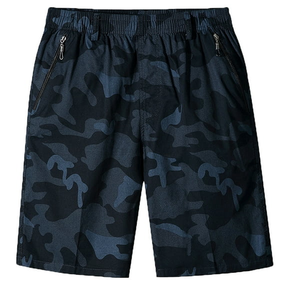 Jophufed Fashion Men's Pants Pocket Buttons Solid Leisure Time Tooling Short Pants