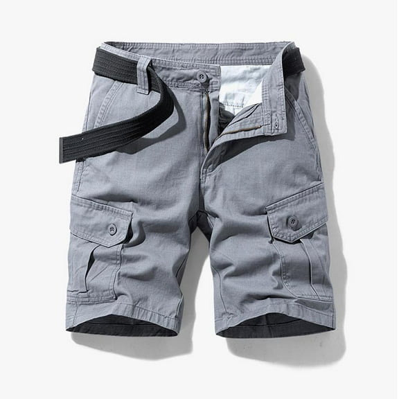 Jophufed Fashion Men's Pants Pocket Zipper Resilience Leisure Time Tooling Short Pants