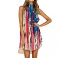 thumbnail image 1 of Fashion Print Sleeveless Floral Strapless Shoulder Vest Dress For  Women, 1 of 5