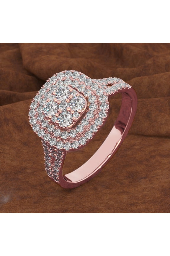 Jophufed Ladies Fashion Ring Jewelry Creative Ring Jewelry Rose Gold Gifts