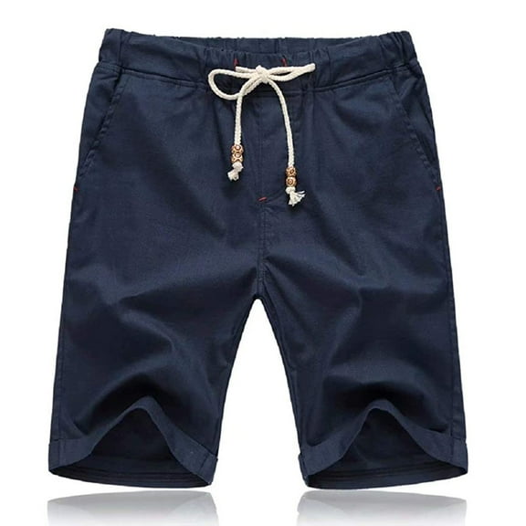 Jophufed Men's Pants Casual Drawstring Beach Shorts With Elastic Waist And Pockets Shorts Pants