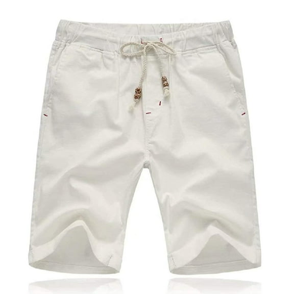 Jophufed Men's Pants Casual Drawstring Beach Shorts With Elastic Waist And Pockets Shorts Pants