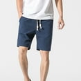 thumbnail image 1 of Jophufed Shorts Men's Pants Summer Cotton Hemp Loose Casual Capris Large Men's Pants Beach Pants, 1 of 4