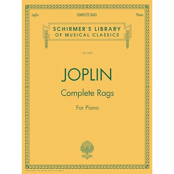 Pre-Owned Scott Joplin - Complete Rags for Piano | Advanced Ragtime Sheet Music Collection | Schirmers Library of Musical Classics Vol. 2020, 9780793567737, 0793567734, Paperback,