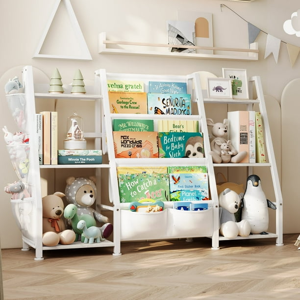 Joqixon Kids Bookshelf Large Storage Boo…