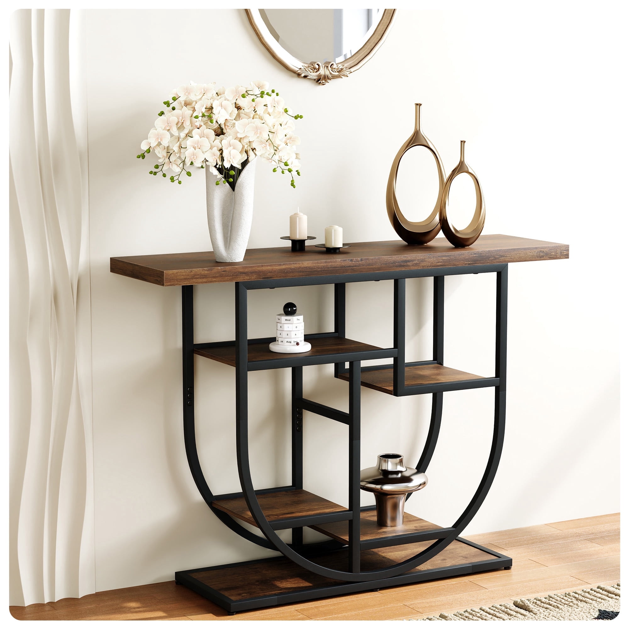 Collapsable Entry Way Table Joqixon Console Table for Living Room, 41