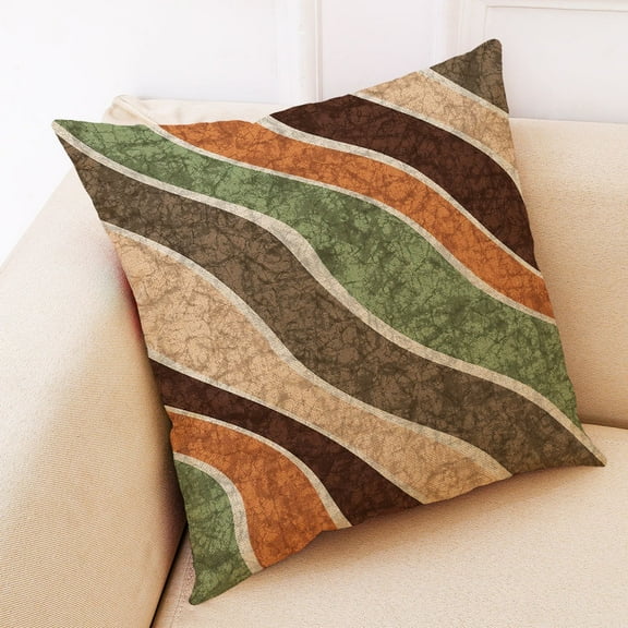 Joqmia 18 "x 18" Bohemian Multicolor Striped Decorative Pillow