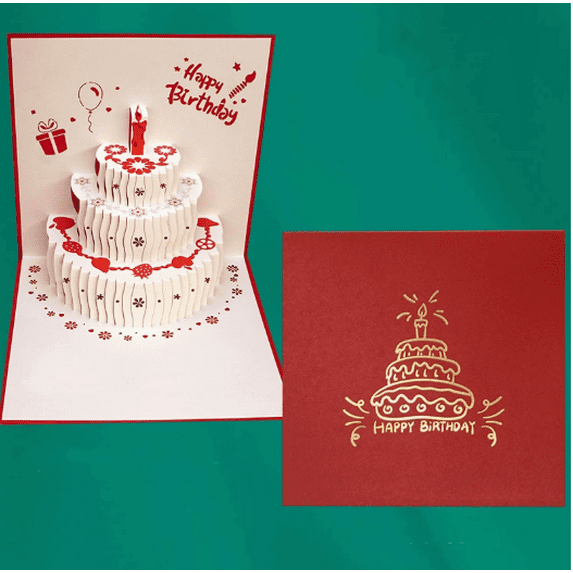 Joqmia 3D Pop Up Birthday Cards,Birthday Pop Up Greeting Cards Laser Cut Happy Birthday Cards Including Envelopes Best for Mom,Wife,Sister, Boy,Girl,Friends 1 Pack