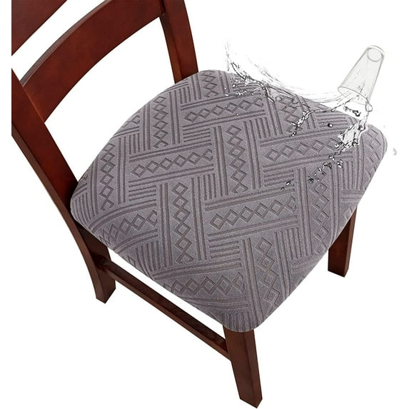Joqmia Chair Seat Covers Waterproof Dining Room Chair Covers 4 Pack Stretch Seat Covers for Dinning Room Chair Protector Slipcover for Kitchen, Hotel