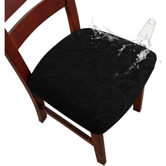 Joqmia Chair Seat Covers Waterproof Dining Room Chair Covers 4 Pack Stretch Seat Covers for Dinning Room Chair Protector Slipcover for Kitchen, Hotel