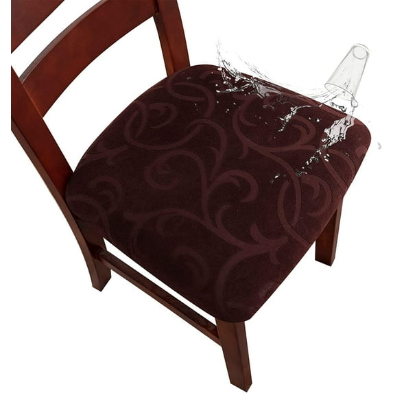 Joqmia Chair Seat Covers Waterproof Dining Room Chair Covers 4 Pack Stretch Seat Covers for Dinning Room Chair Protector Slipcover for Kitchen, Hotel
