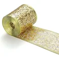 thumbnail image 1 of Joqmia Gold Wired Ribbon 2.5 Inch Gold Valentine's Day Tree Ribbon Glitter Sequin Metallic Mesh Wired wedding Ribbon for Wreaths Topper Bows Crafts Gift Wrap Holiday Decor- 10 Yards (30Ft), 1 of 6