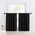 thumbnail image 1 of Joqmia Half Window Tier Curtains Blackout Thermal Insulating Short Curtains Half Window Curtains for Bedroom Kitchen RV Camper Bathroom Windows,Black-30" x 36"(2PCS), 1 of 7