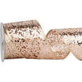 thumbnail image 1 of Joqmia Rose Gold Wired Ribbon 2.5 Inch Rose Gold Valentine's Day Tree Ribbon Glitter Sequin Metallic Mesh Wired wedding Ribbon for Wreaths Topper Bows Crafts Gift Wrap Holiday Decor- 10 Yards (30Ft), 1 of 6