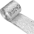 thumbnail image 1 of Joqmia Silver Wired Ribbon 2.5 Inch Silver Valentine's Day Tree Ribbon Glitter Sequin Metallic Mesh Wired wedding Ribbon for Wreaths Topper Bows Crafts Gift Wrap Holiday Decor- 10 Yards (30Ft), 1 of 5