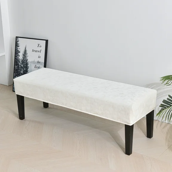 Joqmia Stretch Jacquard Bench Cover - Waterproof Removable Slipcover, Anti-Slip & Washable