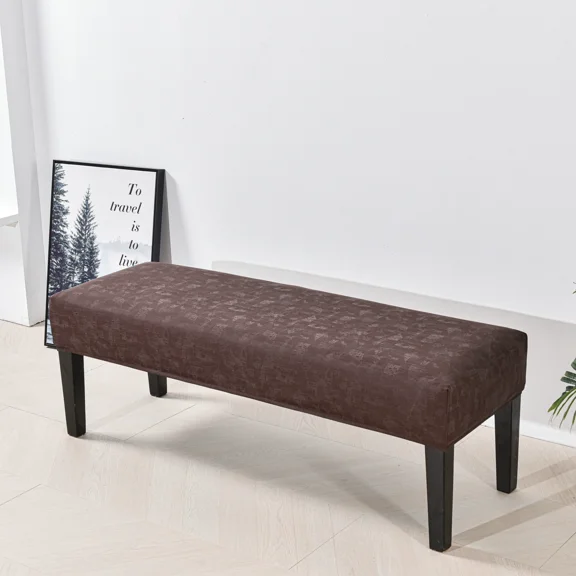Joqmia Stretch Jacquard Bench Cover - Waterproof Removable Slipcover, Anti-Slip & Washable
