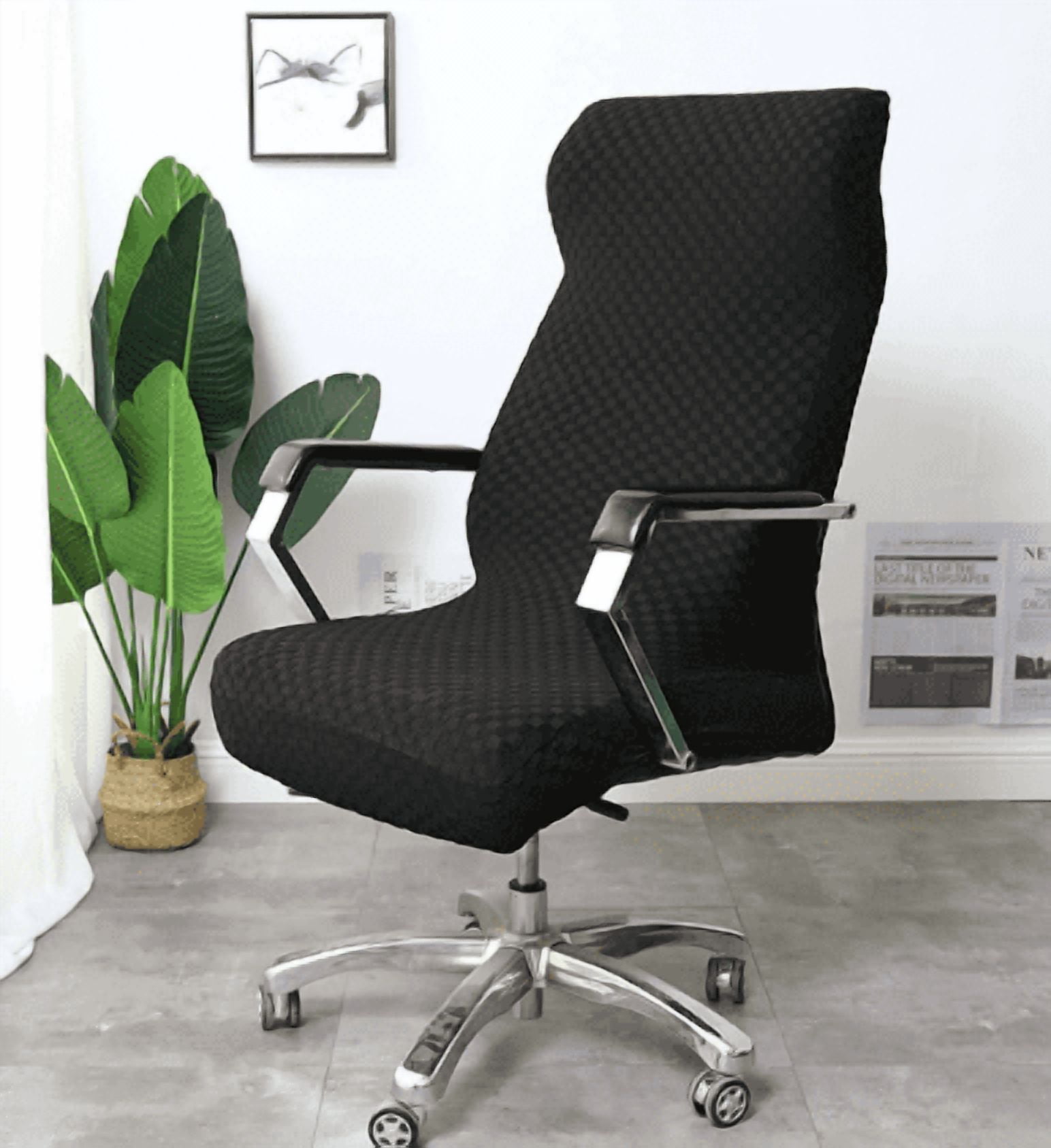 Joqmia Universal Stretch Office Chair Cover - High Back Slipcover for ...