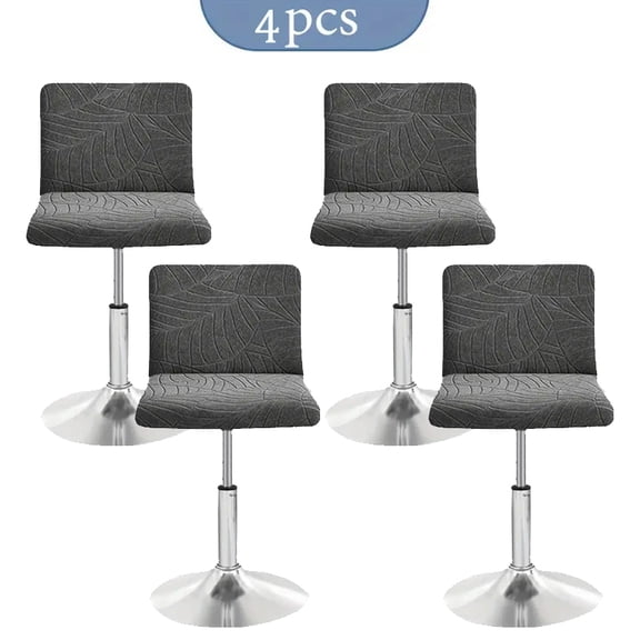 Joqmia Waterproof Bar Stool Covers with Back set of 1/4/6 - Stretch Counter Height Slipcovers for Swivel Barstools, Pub & Kitchen Island Chairs, Machine Washable