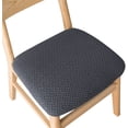 thumbnail image 1 of Joqmia Waterproof Chair Seat Covers, Stretch Jacquard Chair Covers for Dining Chairs, Removable Chair Seat Slipcovers Protector, Kitchen Chair Covers(Set of 4,Dark Grey), 1 of 7
