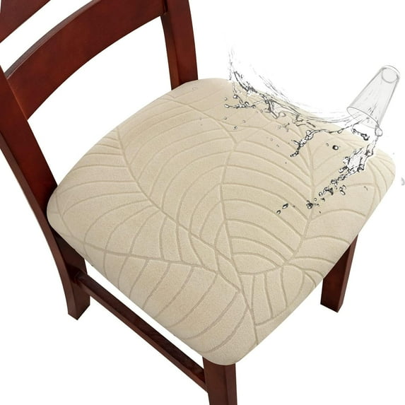 Joqmia Waterproof Seat Covers for Dining Room Chairs, Stretch Chair Covers Removable Washable Dinning Room Kitchen Chair Seat Cushion Slipcovers