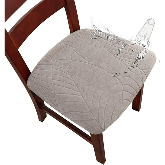 Joqmia Waterproof Seat Covers for Dining Room Chairs, Stretch Chair Covers Removable Washable Dinning Room Kitchen Chair Seat Cushion Slipcovers