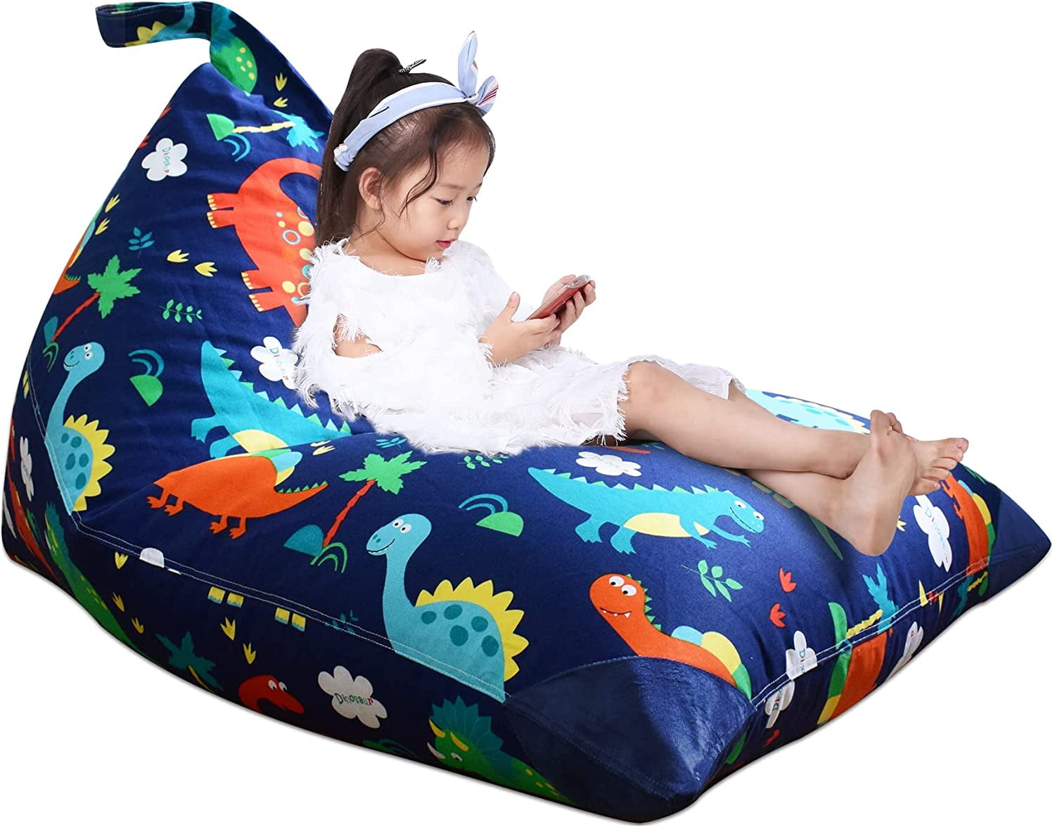 Jorbest Stuffed Animal Storage Bean Bag Chair for Kids and Adults