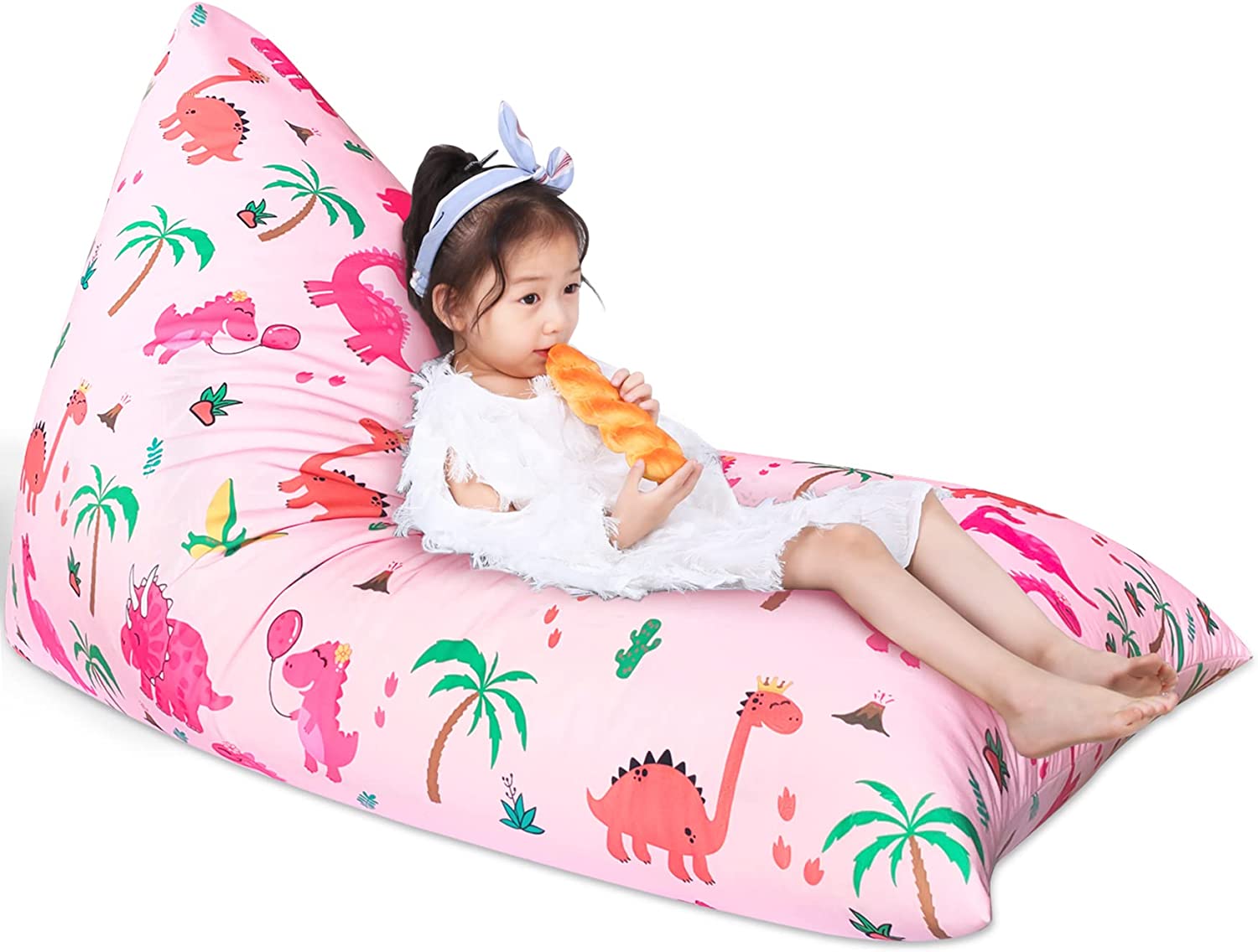 Jorbest Stuffed Animal Storage Bean Bag Chair for Kids and Adults