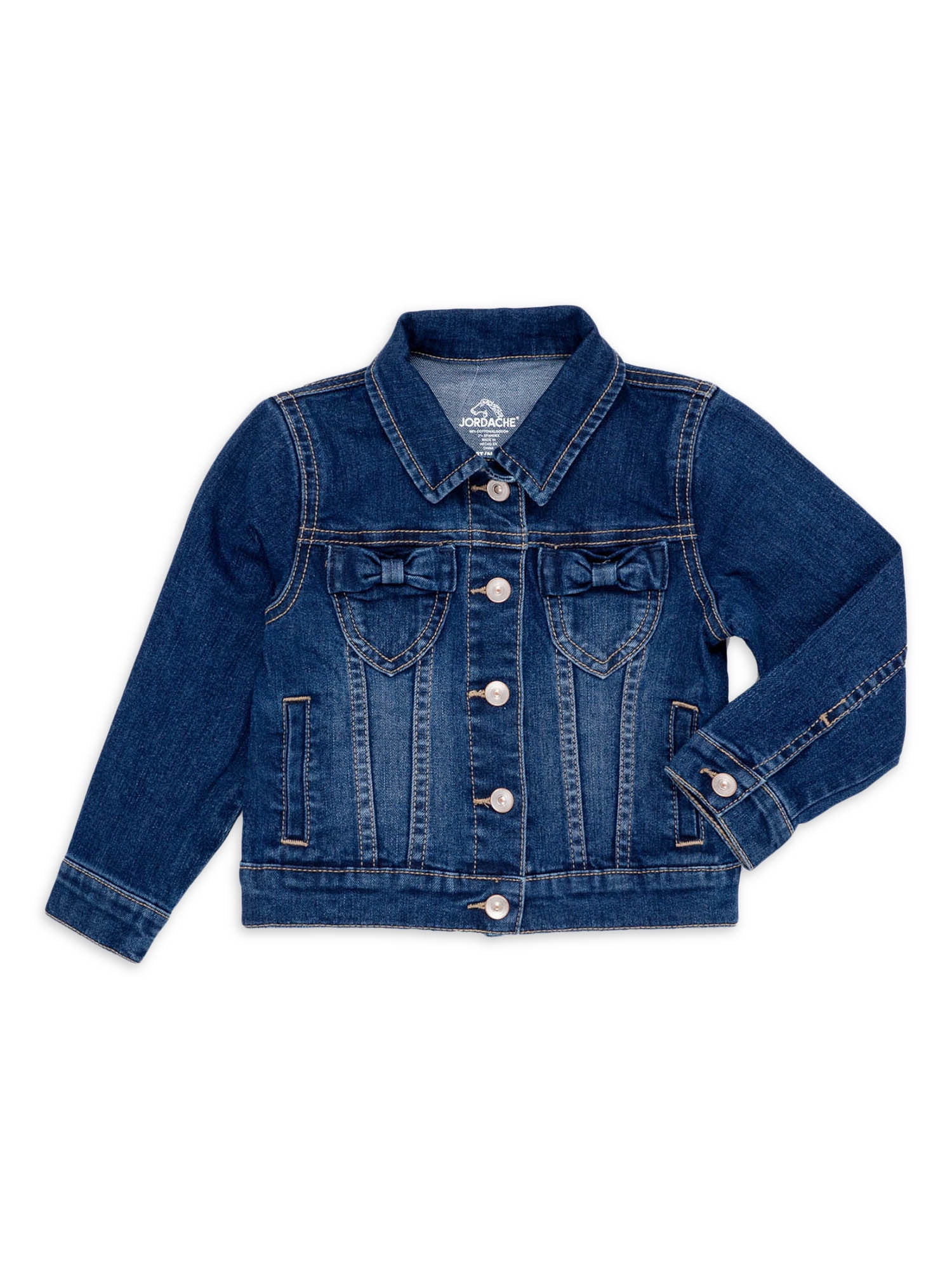 Jordache Baby Girls & Toddler Girls Bow Pocket Denim Jacket (12M-5T ...