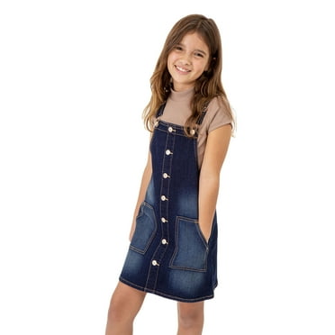 Jordache Girls Denim Jumper Dress, Sizes 4-18