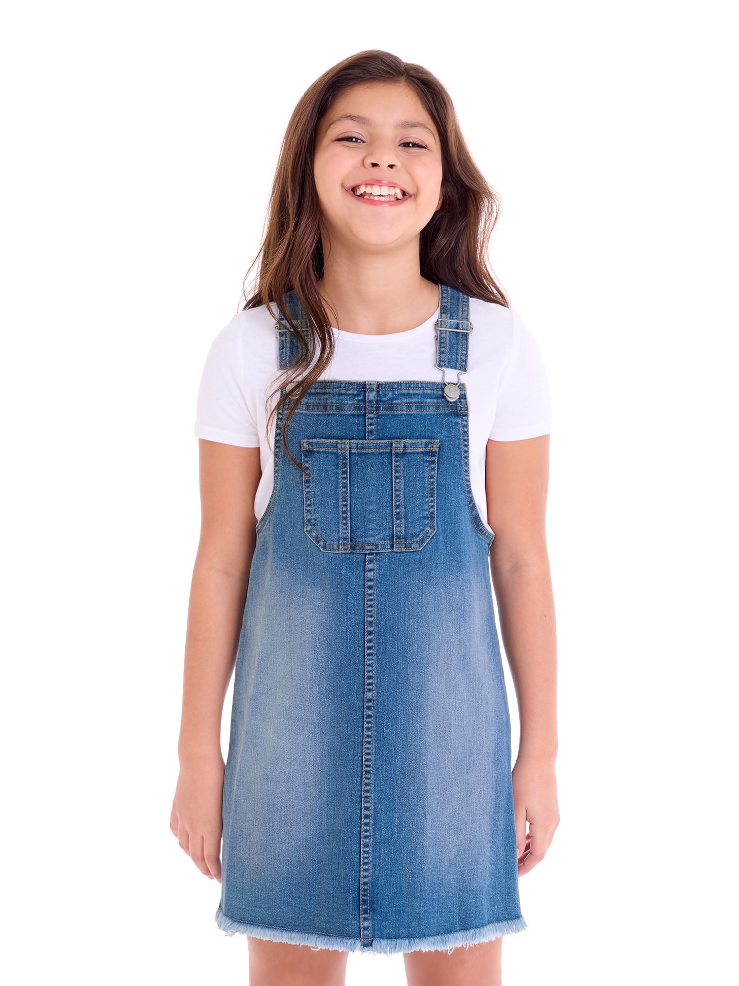 Jordache Girls Denim Jumper Dress, Sizes XS-XXL