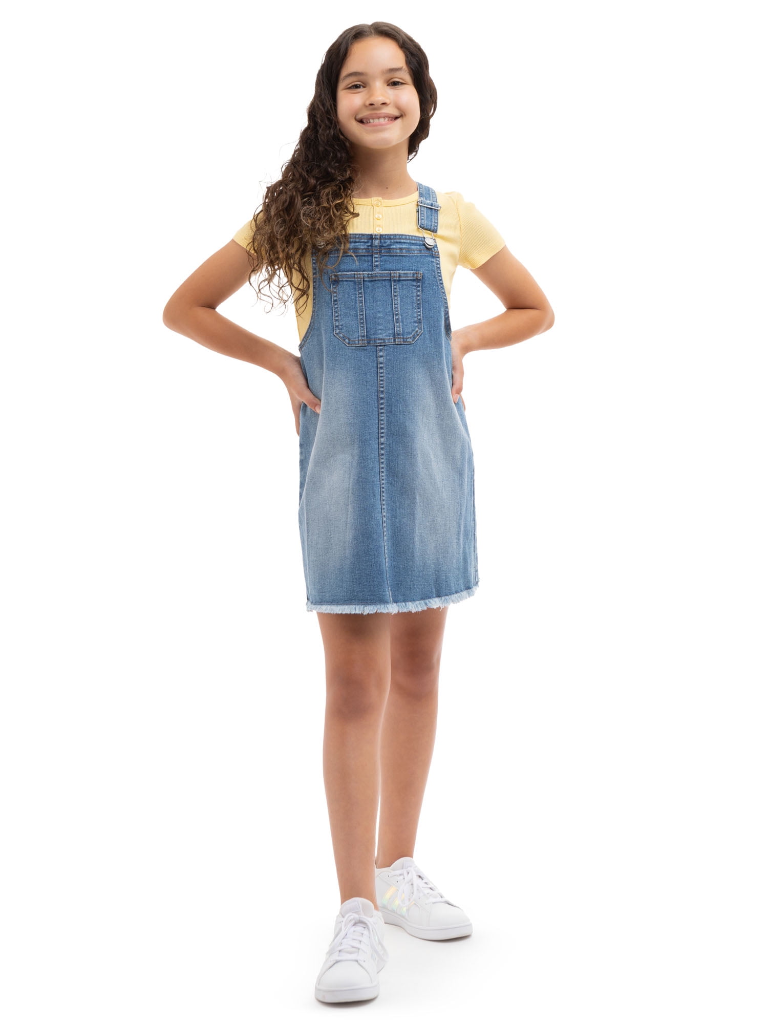 Caitzr Kids Baby Girls Denim Dress Blue Long Sleeve Jeans Dresses -  Walmart.com