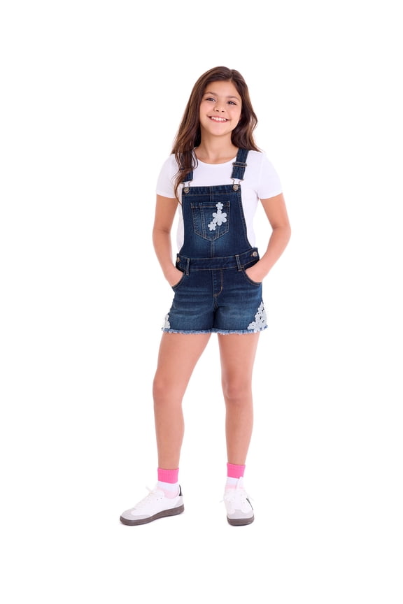 Girls Denim Shortall, Sizes XS-XXL