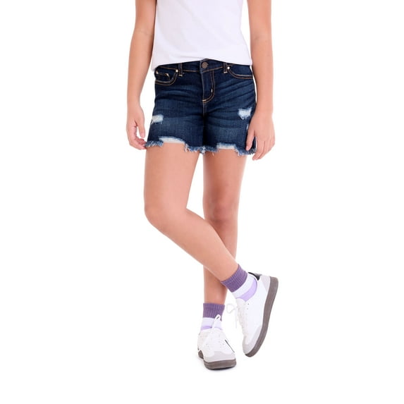 Jordache Girls Destructed 90's Midi Short, Sizes 5-18