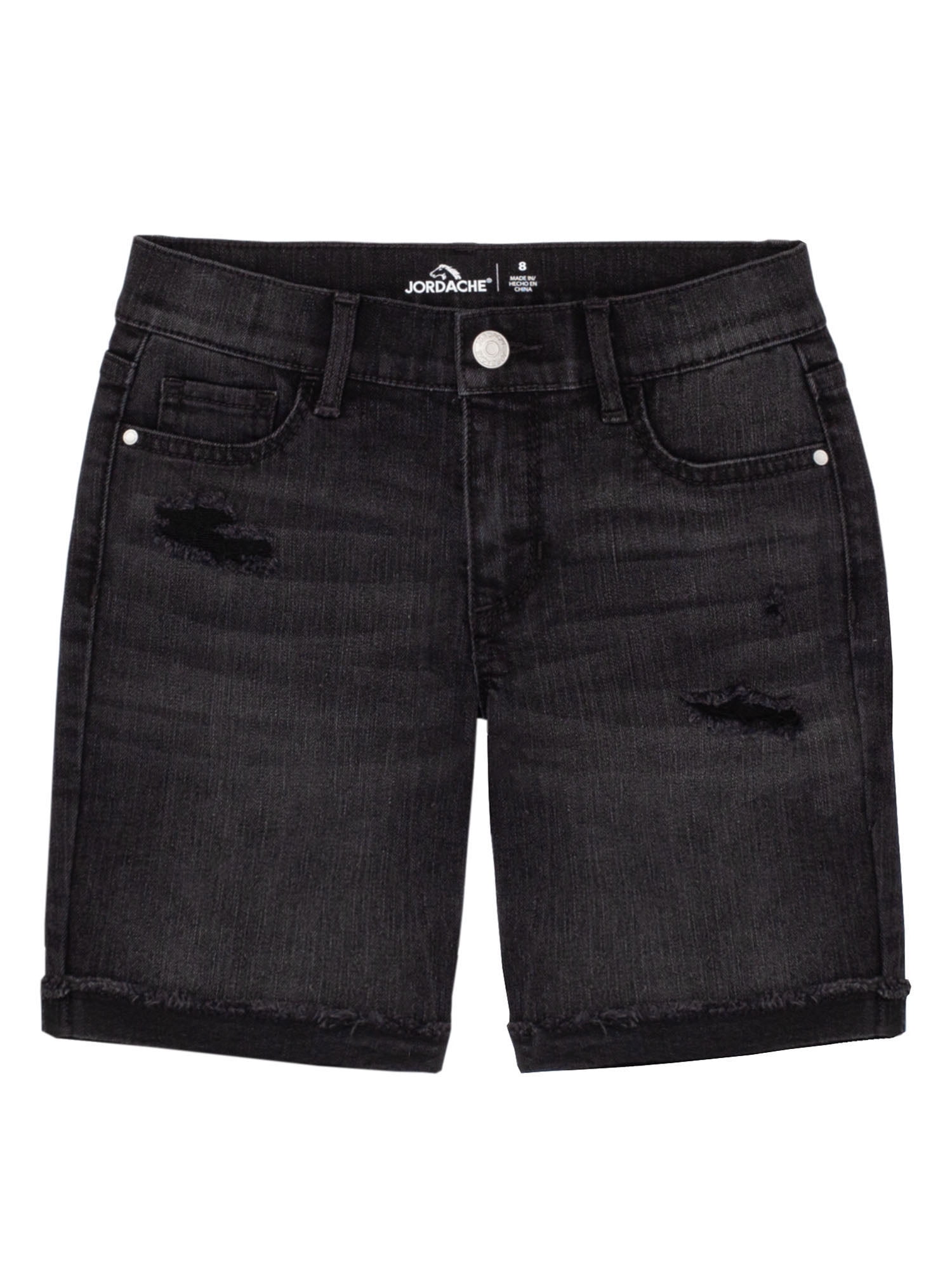 Jordache Girls Destructed Bermuda Short Sizes 5 18 Walmart