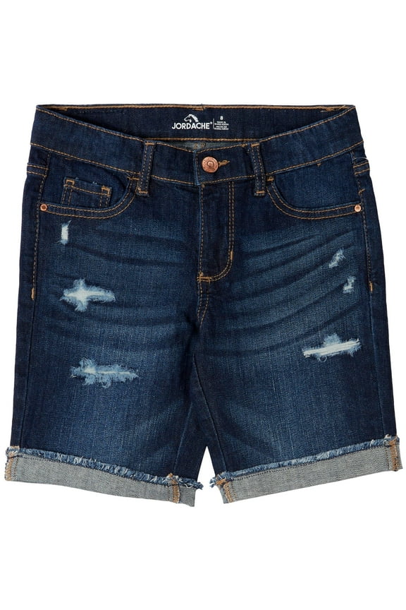 Girls Destructed Bermuda Short, Sizes 5-18
