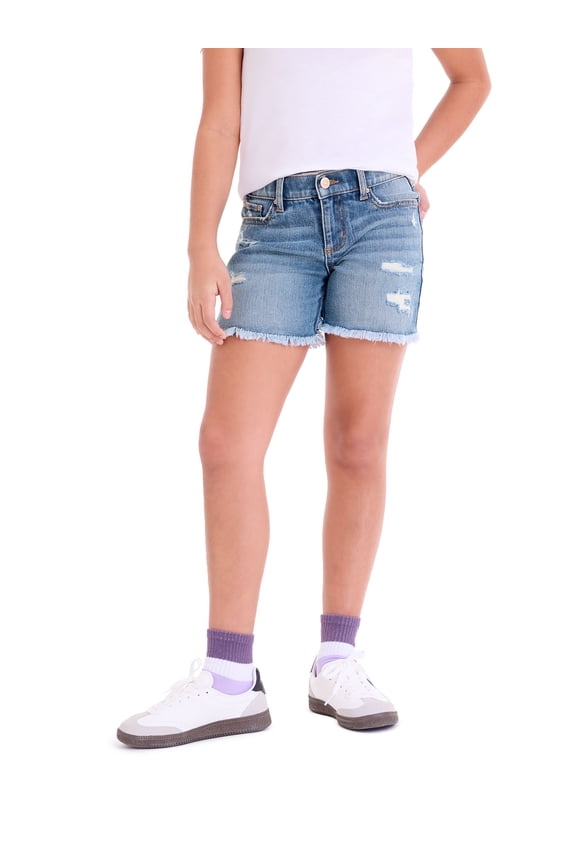 Girls Destructed 90's Midi Short, Sizes 5-18